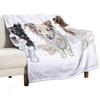 Watercolour Border Collies Throw Blanket Weighted Luxury Brand Soft Big Decorative Throw Blankets