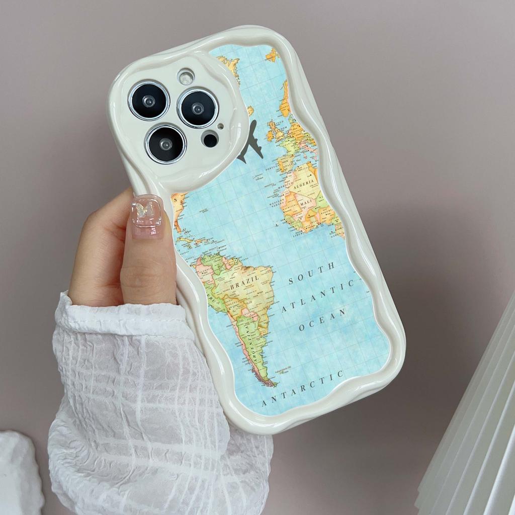 N90 Maps арт-дизайн Мягкие волнистые чехлы для телефонов для Samsung A54 A34 A13 A14 S23 S24 Ultra Xiaomi Redmi Note 13 12C Realme Infinix Защитный чехол-бампер