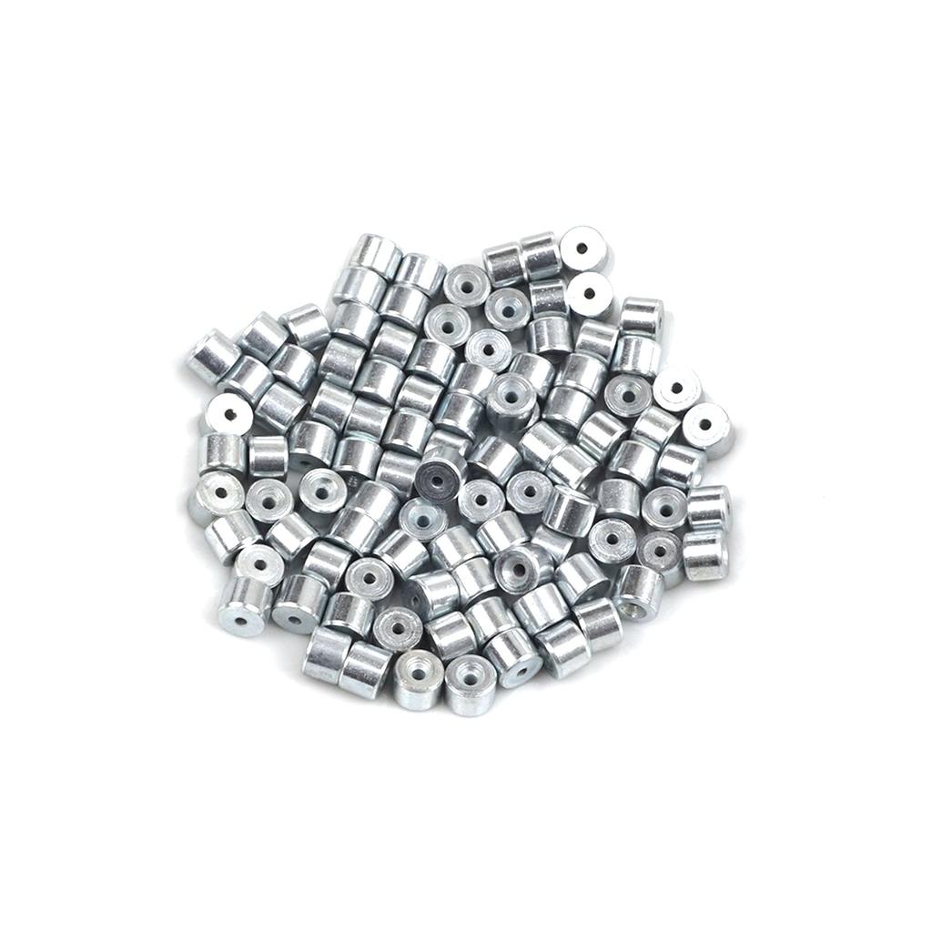 ECR016 100 шт. Ремонтный комплект для автомобильного стеклоподъемника, стальной трос, концевой штифт, стопорная втулка, обжимная заклепка 6,5x5/1,7 мм