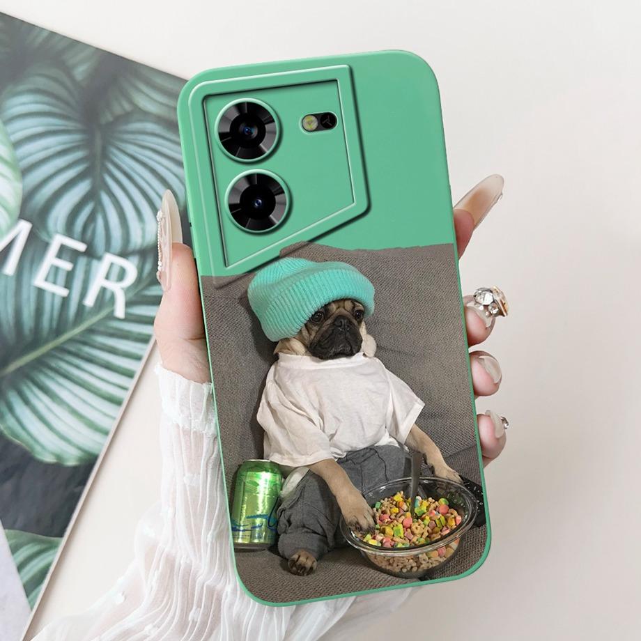 For Tecno Pova 5 4G LH7n Phone Case Back Cover Luxury Matte Soft Liquid Silicone Fundas For Tecno Pova 5 Pro 5G LH8n Bumper Capa