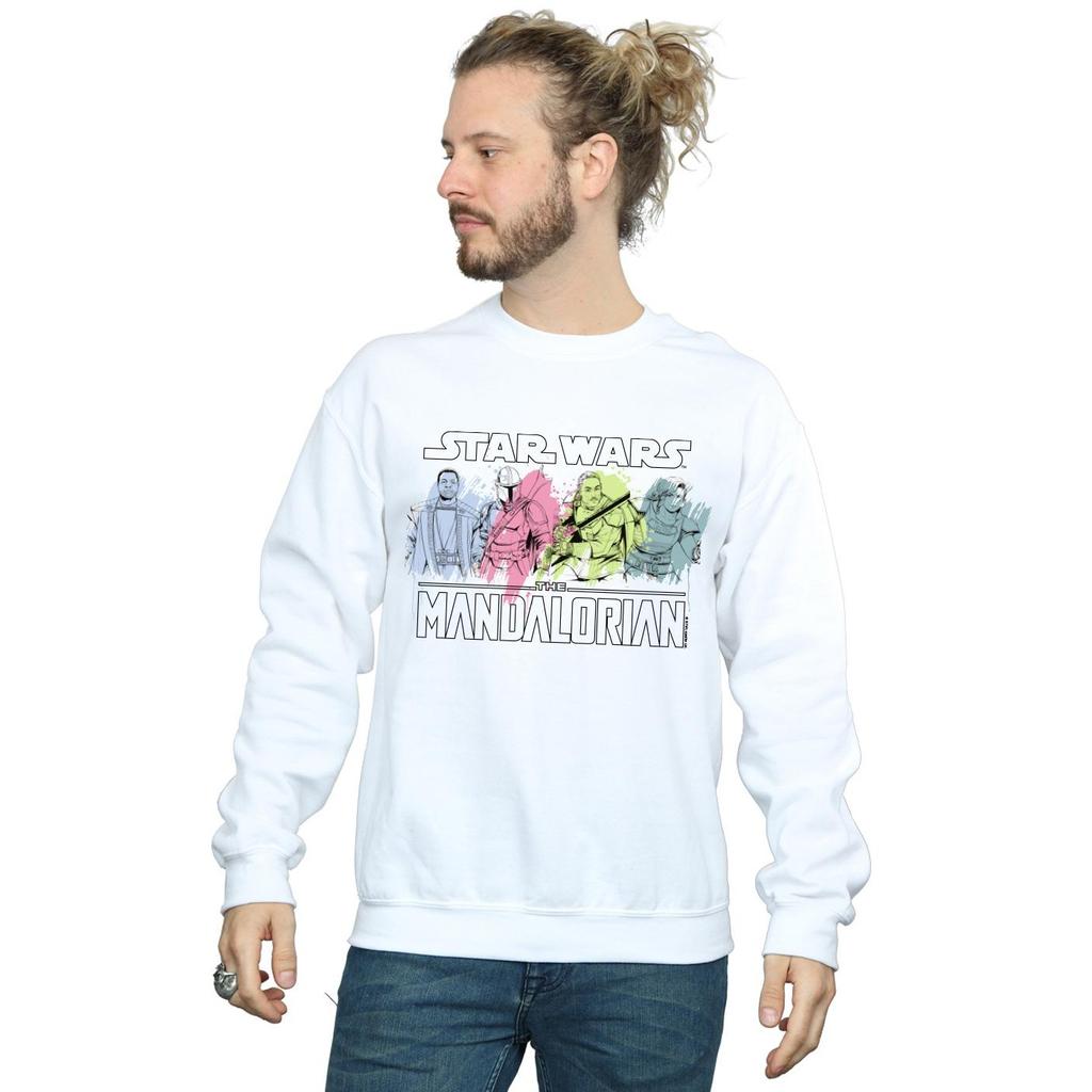 Star Wars Mens The Mandalorian Character Pose Sweatshirt