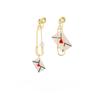 Asymmetrical Female Love Letter Earrings Cute Fashion Mosquito Coil No Piercing Ear Clip