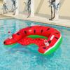 Inflatable Pool Float Chair with Cup Holders Armrests Stable U-shaped Pool Floating Chair Portable Anti-tipping Swimming Pool