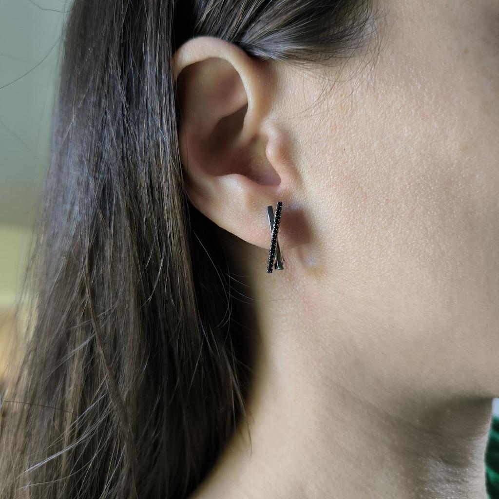 Серебряные серьги с фианитами (2187455)