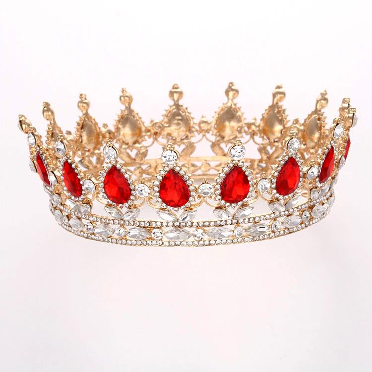 European Retro Baroque Bridal Crown Jewelry - Suitable for Weddings and 18th Birthday Gifts