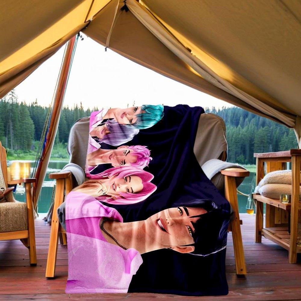"Vivid Hair Color Collection: Brighten Up Your Look!"Blanket Lightweight Flannel Throw Blanket for Sofa, Bed, Travel, Camping, Livingroom, O