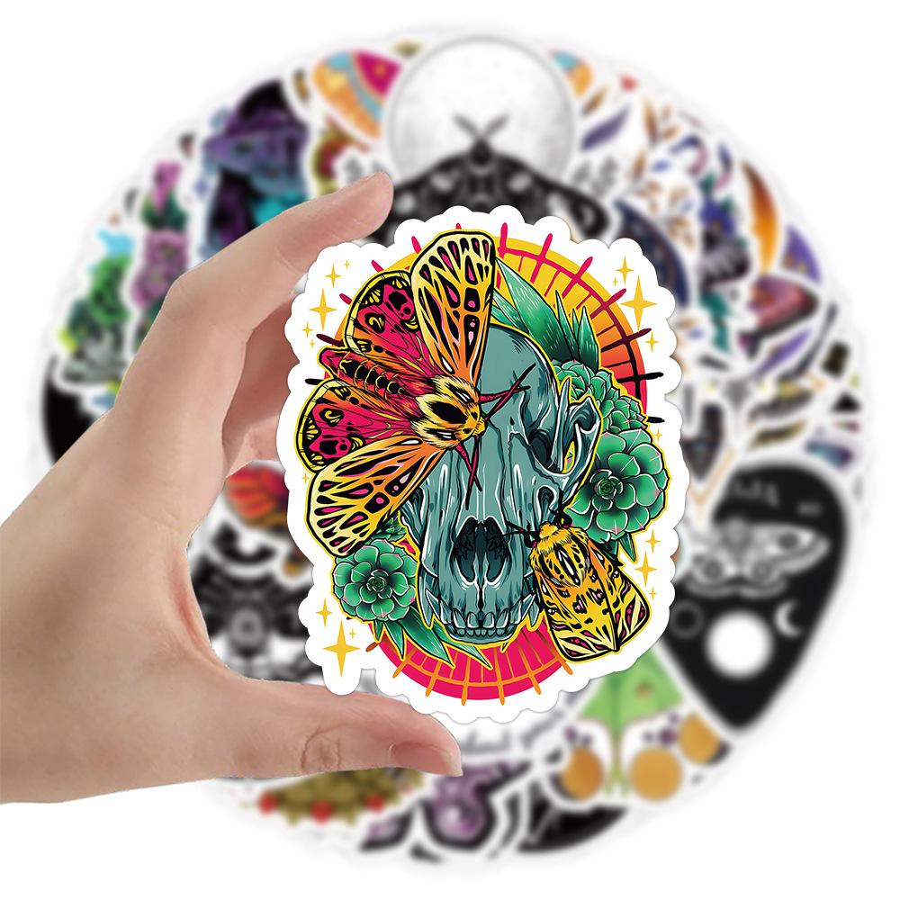 10/50 ретро наклейки-призрак-бабочка мотыльки граффити наклейки для DIY багаж ноутбук скейтборд мотоцикл велосипед наклейки