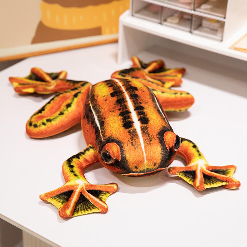 Realistic Frog Plush Toy for Kids Soft Stuffed Crawling Animal Cool Funny Home Decor Gift Creative Children's Playtime Companion