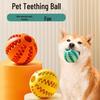 Избавитель от скуки у собак: Устойчивый к укусам резиновый молярный мяч для чистки зубов - для маленьких, средних и крупных щенков