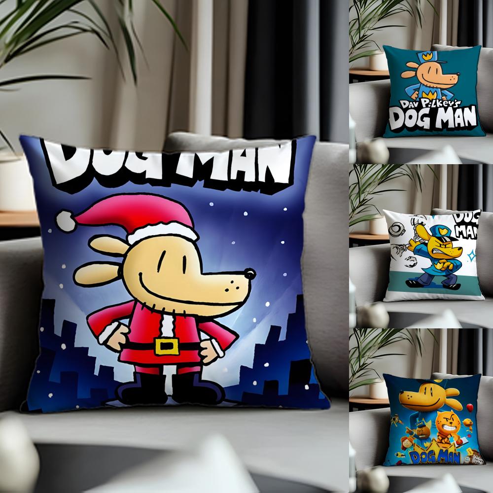 Hot Ddogmanable Cushion Cover Antidustmite Pillowcase Invisible Zipper Silky Short Plush Sofa Cushion Cover