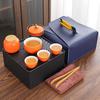 Coarse pottery travel tea set Portable Yutu Kuaike cup storage box Business souvenir