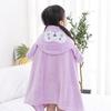 Yousheng Hooded Baby Towel Button-up Absorbent Bathrobe Cartoon Animal Coral Velvet Cape Towel for Girls Boys Toddlers Home Pool Use