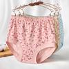 Women's Cotton Underwear High Waisted Granny Panties Soft Full Coverage Briefs for Middle-Aged And Elderly Women