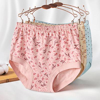 Женское хлопковое нижнее белье трусы-бабушки с высокой посадкой мягкие с полной чашкой