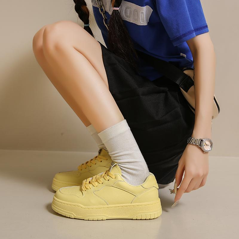 CRLAYDK Sneakers for Women Casual Fashion Platform PU Leather Low Top Classic Shoes Comfortable Skate Walking Sports Tennis