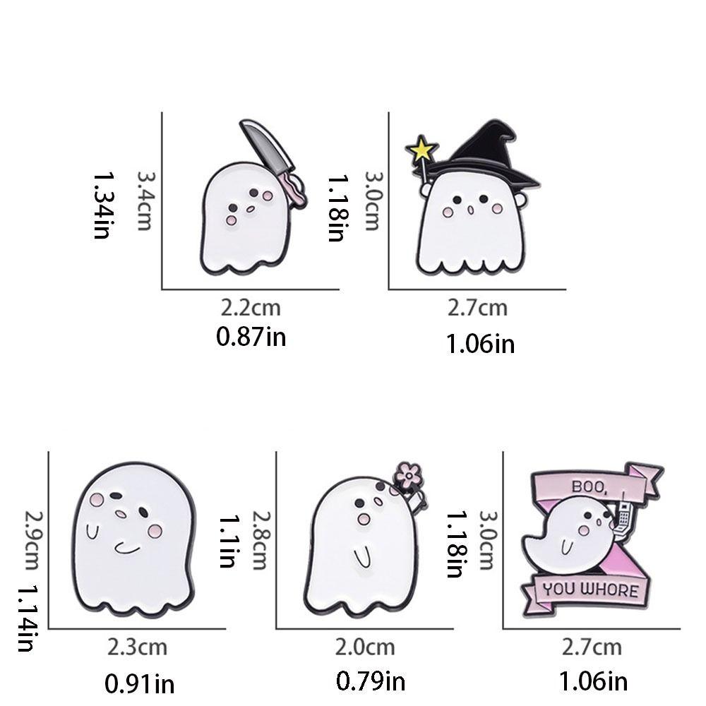 Enamel Little Ghost Brooch Zinc Zinc Alloy Clothing Accessories Halloween Decoration