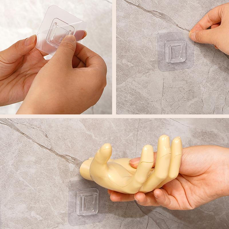 Креативный настенный крючок для хранения из смолы, бесследные принадлежности для ванной комнаты, практичная вешалка в форме руки