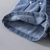 Детские джинсовые шорты для летней верхней одежды, плиссированные джинсовые шорты для девочек