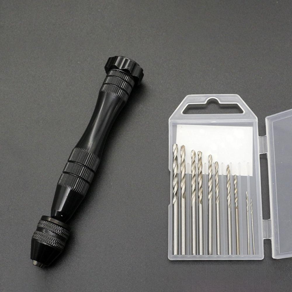 Прецизионная ручная дрель с ручным заводом, устойчивая к коррозии, диапазон зажима 0,5 мм-3,0 мм, ручное сверло, нескользящая легированная сталь