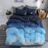 Night Starry Sky Bedding Set Queen Galaxy Moon Star Duvet Cover Blue Gradient Color Comforter Cover Soft Reversible Quilt Cover