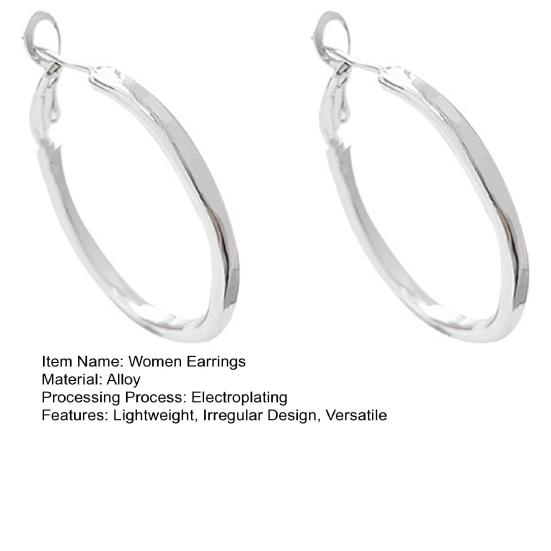 1 пара женских серег, нерегулярный круглый дизайн, легкие, блестящие круги