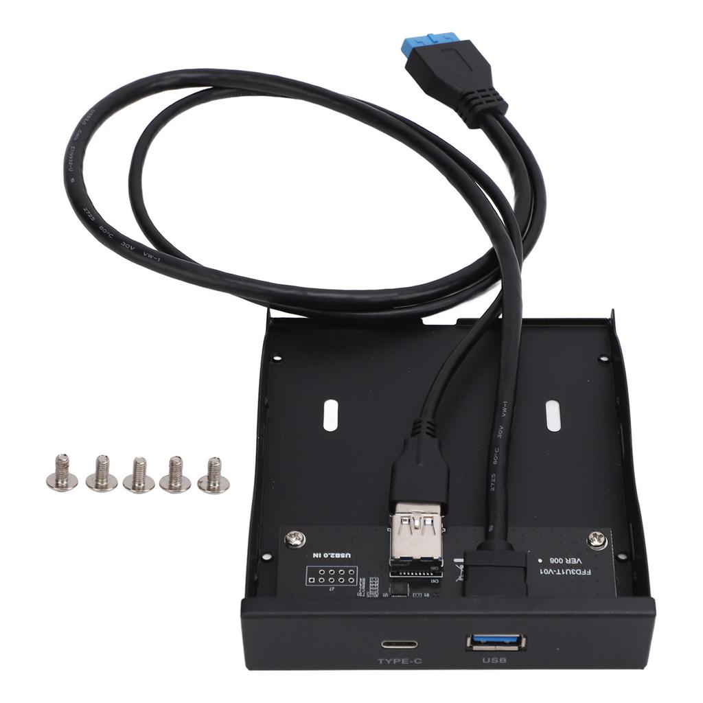 USB 3.2 GEN1 Концентратор на передней панели 5 Гбит/с Высокоскоростной Тип C и USB 3.0 Розетка 19-контактный Отсек для дисковода 3,5 дюйма для компьютеров