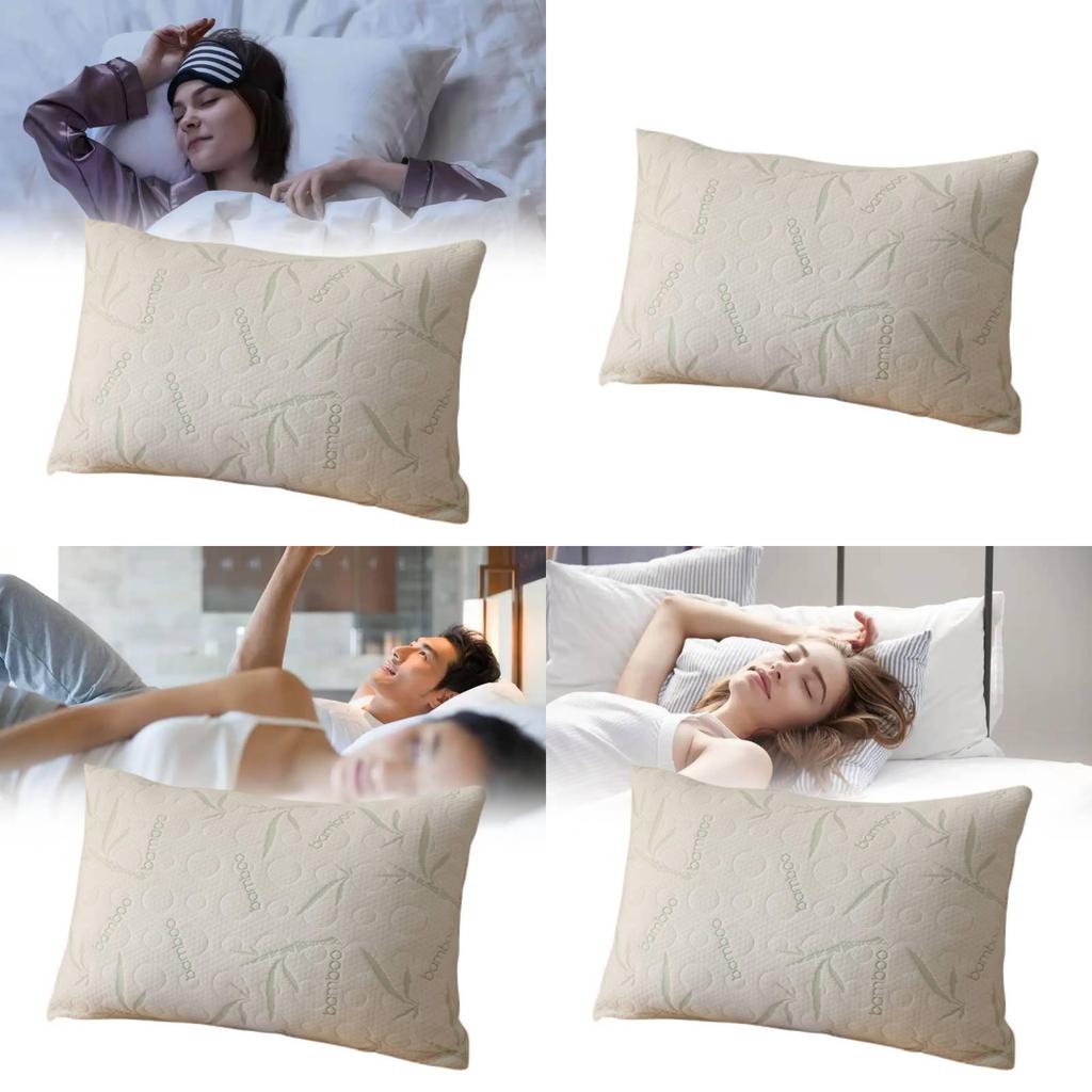Memory Foam Hotel Pillow With Breathable Silk Knit Fabric For Restful Sleep