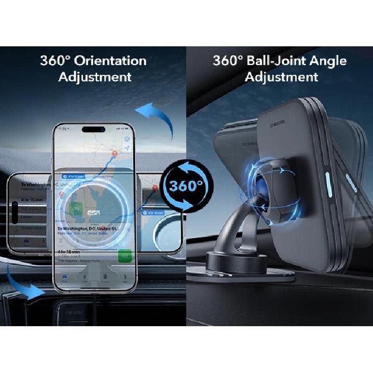 ESR for MagSafe Car Mount Charger 15W Dashboard Magnetic Wireless Car Charger for iPhone 17/16/15/14/13/12 Car Accessory