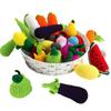 Wool Simulation Vegetables Fruits Toys Knitted Plush Toys Children Play House Pretend Play Vegetables Fruits Props Education Toy