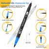 Double-Ended Washable Watercolor Pens - 120 Color Set, Non-Staining, Soft Tip Art Liner for Children's Drawing