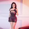 Сексуальное Женское Прозрачное Кружевное Платье-Труба Микро-Мини с Вырезами Эластичная Повязка Облегающее Платье Горничной