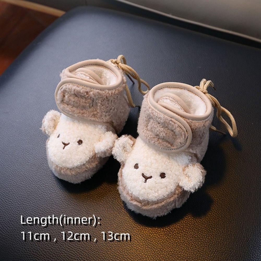Plush Newborn Baby Shoes Cute Monkey Anti-Slip Socks Warm Infant Girls Boys Girls Boys