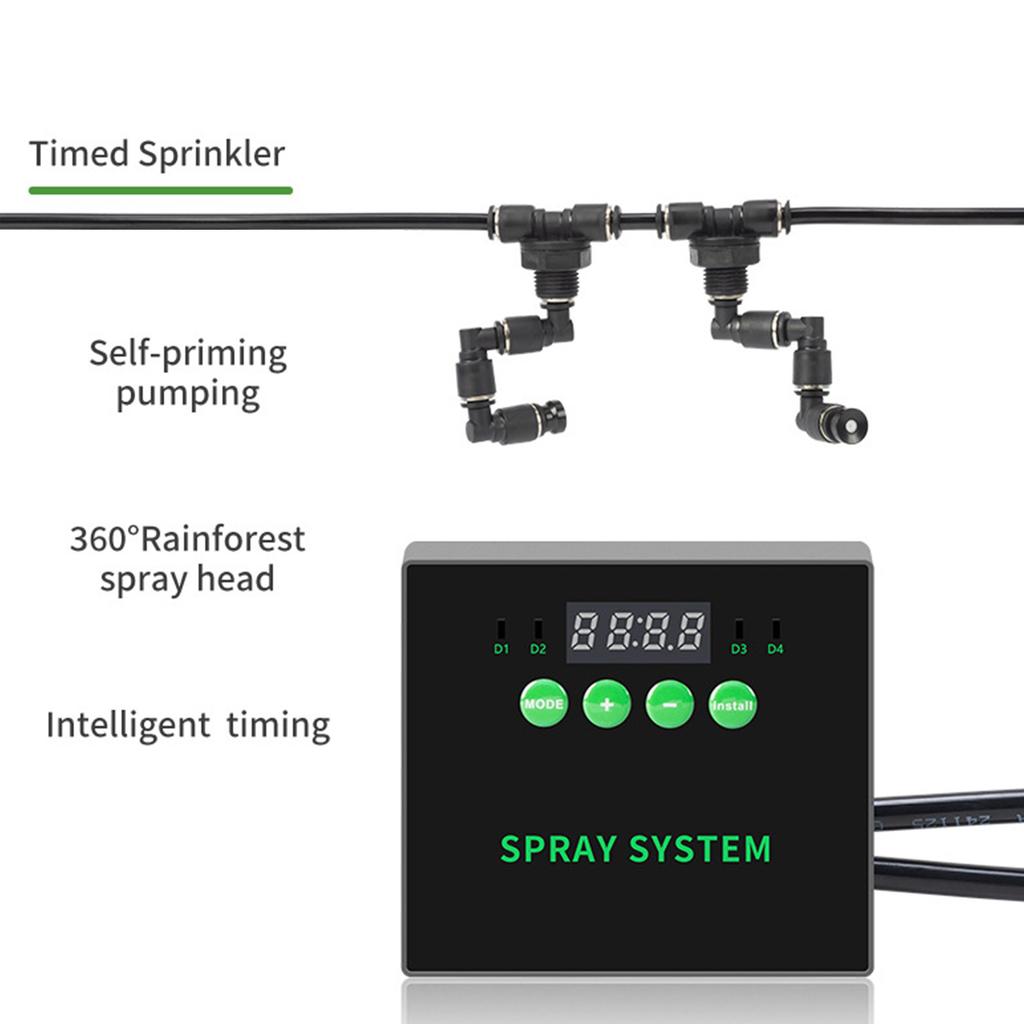 Reptiles Intelligent Sprays System Fogger Terrariums Humidifier Electronic Timer for Large Capacity Water Tanks