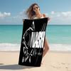 Personalized customized proof beach towel with Nash logo pattern - soft, absorbent,quick-drying,perfect swimming,camping&bathing