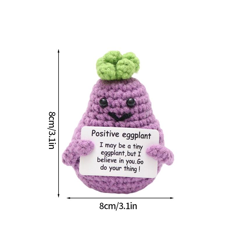Positive Potato Desk Accessories Crochet Ornament Kawaii Woven Figurine Desktop Offices Accessories Gift for Children Room Decor