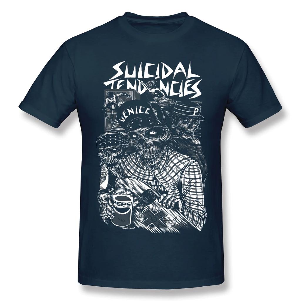 Suicidal Tendencies Print Cotton Funny T Shirts Punk Men Fashion Streetwear
