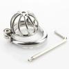 Chastity Device Male Small Penis Lock Stainless Steel Chastity Belt Metal Cock Cage For Men With Curved Penis Ring Sex Toys