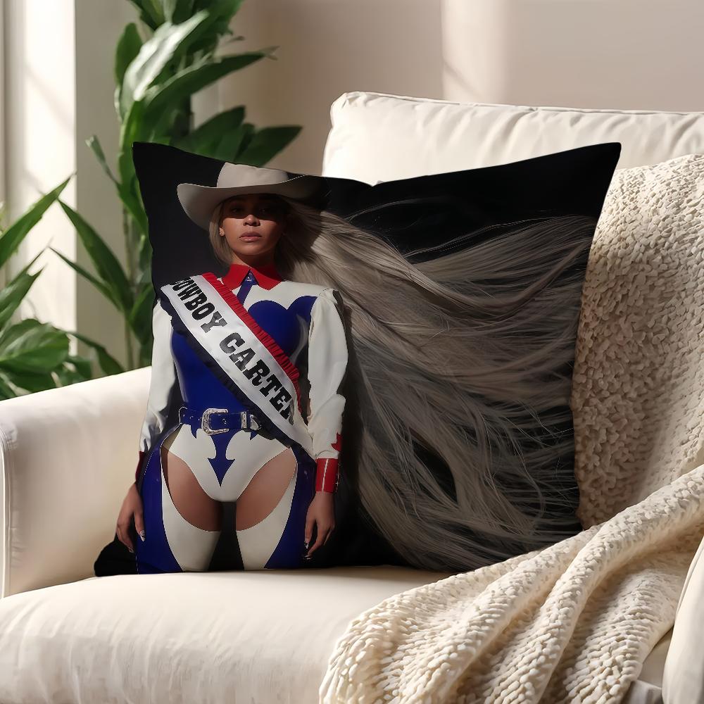 B-beyonce Певица Cowboy Carter Наволочка Подушка Декор Комната Дом Диван Гостиная Офис Авто Нордик Простота