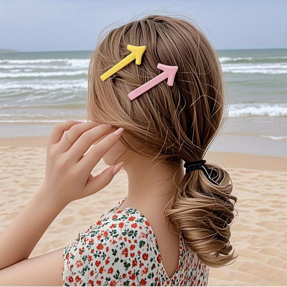 5pcs Simple and Creative Fun Arrow Hair Clip, Edge Clip Headband, Candy Color One Character Clip Hair Clip, Hair Accessoires