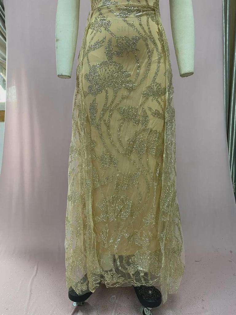 2025 European & American Retro Elegant Women's Autumn Palace Evening Dress with Large Swing