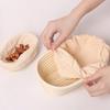 Handmade Braided Bread Proofing Basket Oval Rattan Banneton Basket Food Grade Loaf Shape Bread Basket