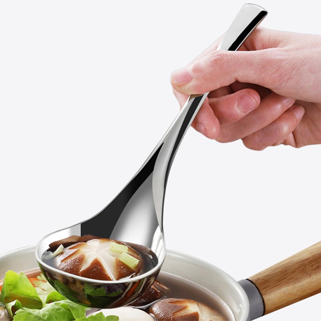 Large Capacity Serving Spoon Functional Stainless Steel Large Soup Spoon for Cooking and Serving In Hotels
