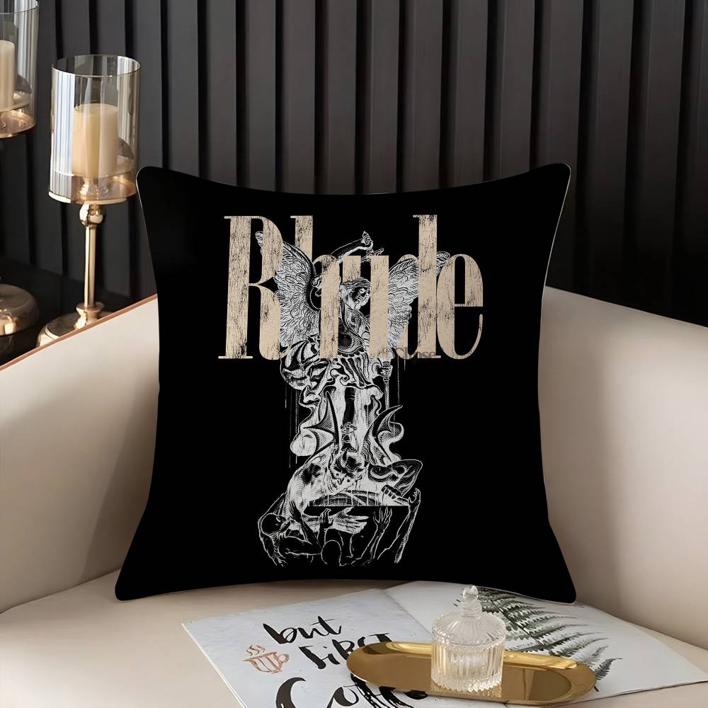 Fashion Brand R_RHUDEs Pillow Case Home Dorm Chair Back Short Plush Double-sided Printing Office Nap Time Cushion Cover