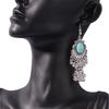 Bohemian Style Drop Earrings With Electroplated Oval Design For Female Accessories