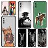 Чехол для Samsung A24 A12 A14 A32 A50 A70 A20E A20S A10S A22 A40 A34 A54 A42 A52 5G A02S A04s Чехол Животное Скачущая Лошадь Девушка