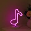Note J Shaped Neon Signs with Base,LED Lights,atmosphere Lighting for Wall,USB/Battery Powered Night Lamp for Birthday,Party Dec