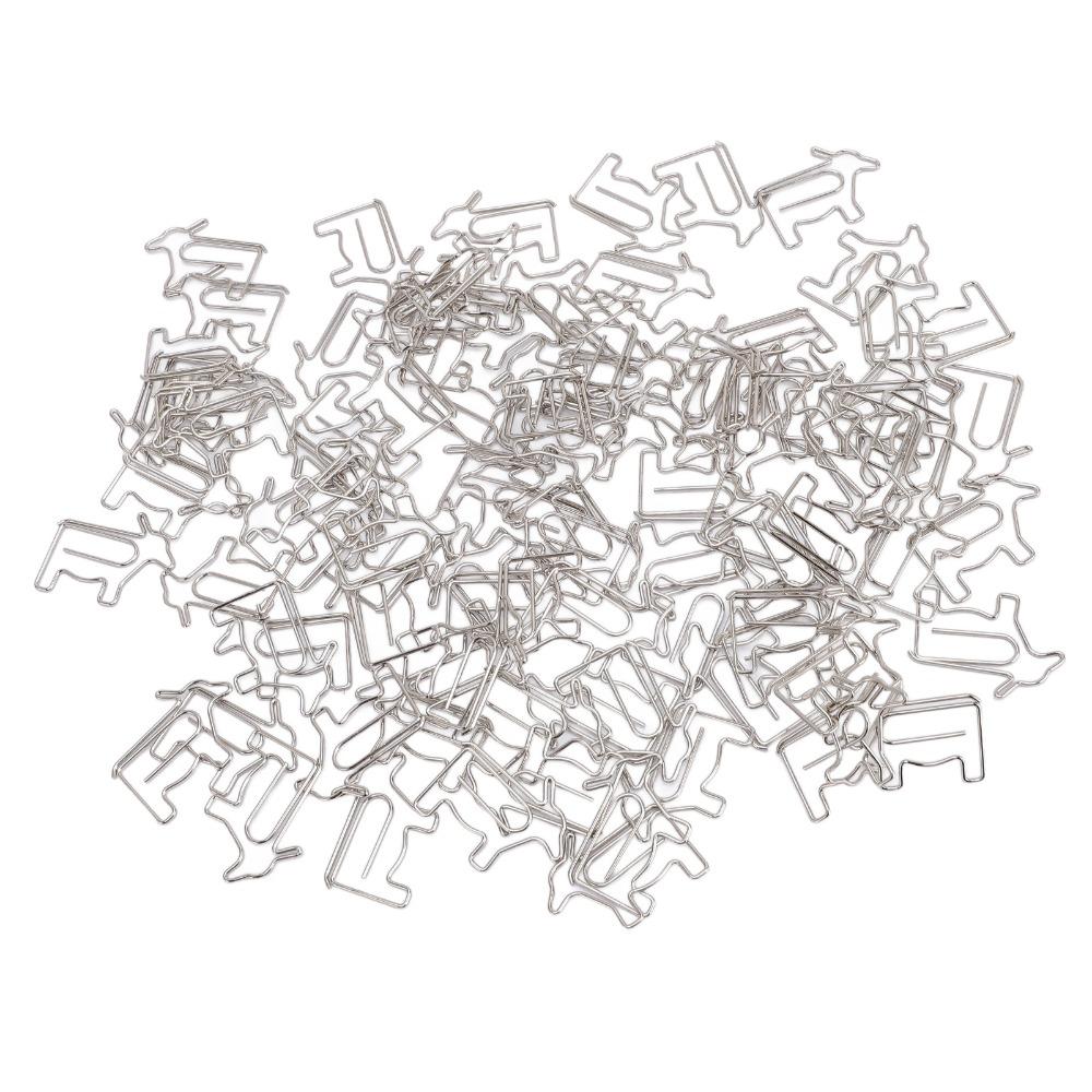 100PCS with Storage Box Cow Shaped Paper Clips Silver Cute Paper Clips  Scrapbook Making