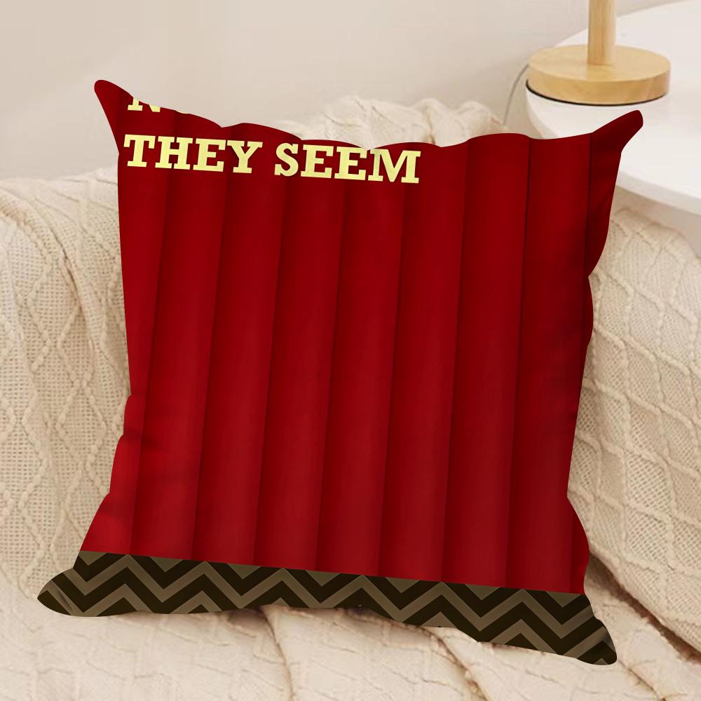 Twin Peaks FFire Walk Me Cushion Cover Silky Short Plush Invisible Zipper Dustproof Sofa Pillow Case For Home Decor