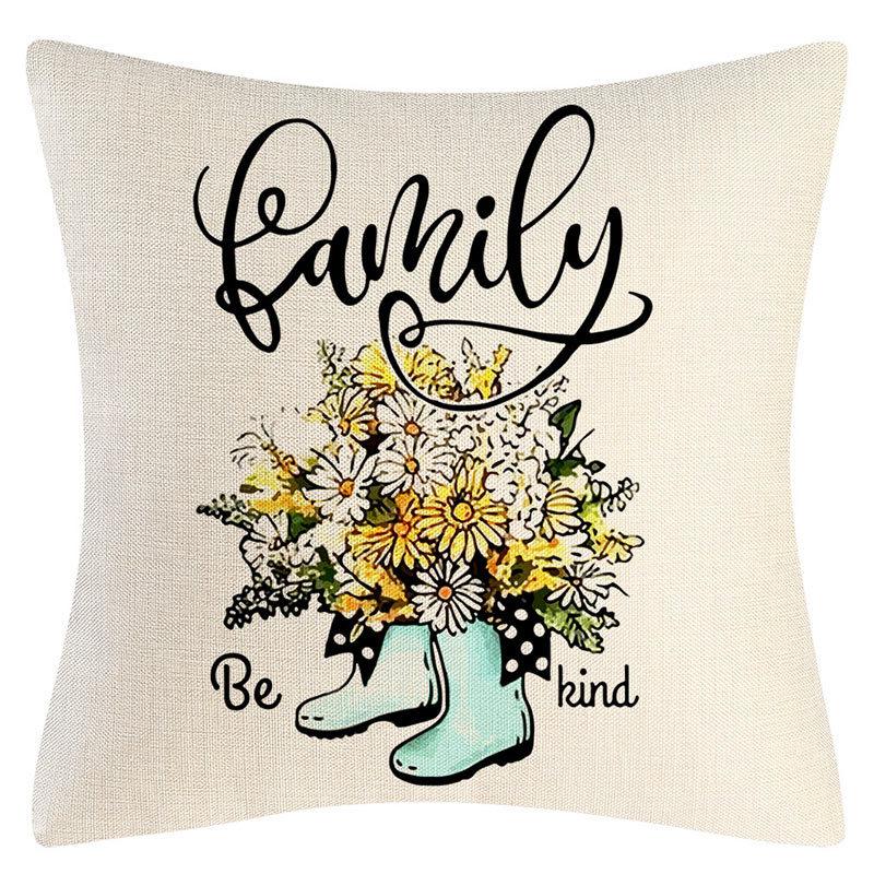 Pillow Cover Nordic Ins Pillow Summer Yellow Lemon Square Print Pillow Cover Cushion