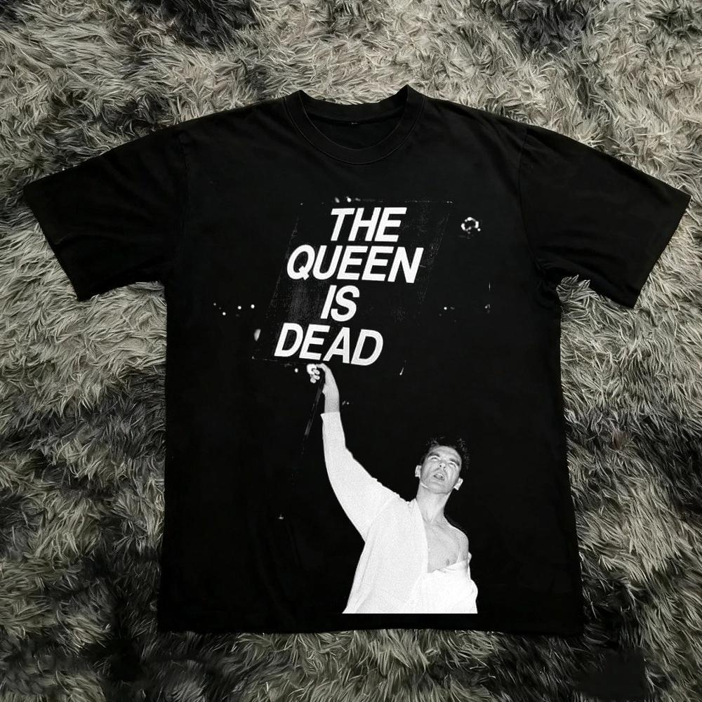 Ретро Футболка с принтом THE QUEEN IS DEAD The Smiths, с коротким рукавом, для мужчин и женщин, хлопковая, повседневная, с круглым вырезом, для весенне-летнего гардероба